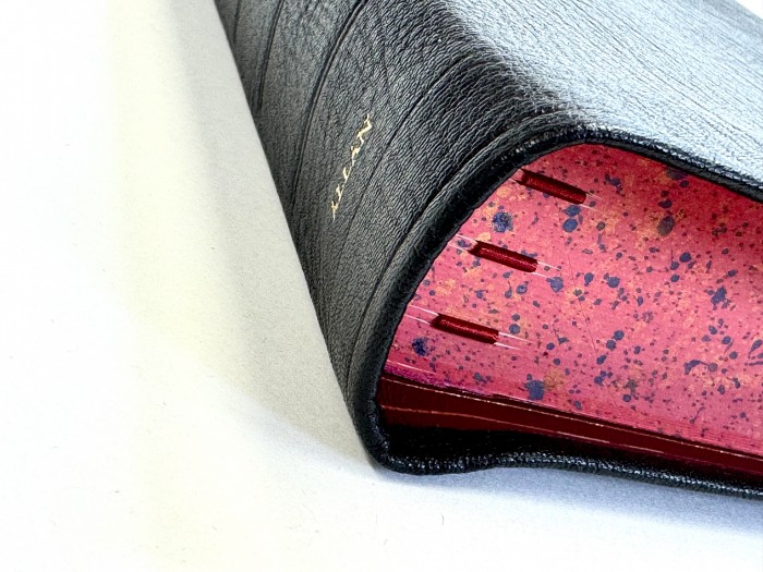 Allan ESV Single Column Reference Edition Black Highland Goatskin with RED - Speckled Edges FIRST EDITION Bible - Image 2