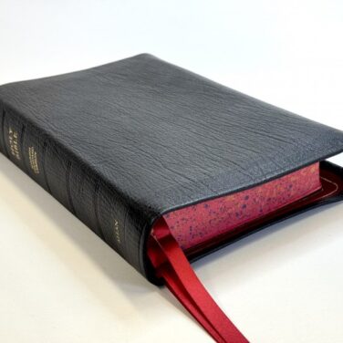 Allan ESV Single Column Reference Edition Black Highland Goatskin with RED - Speckled Edges FIRST EDITION Bible