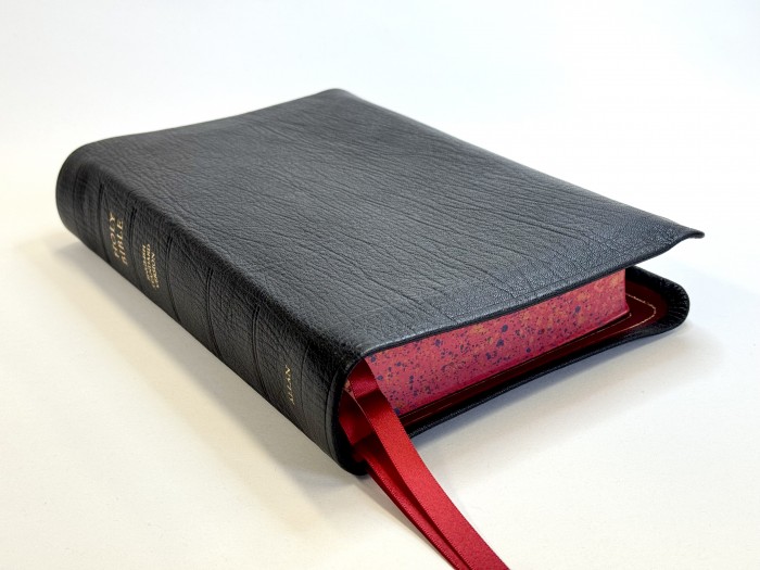 Allan ESV Single Column Reference Edition Black Highland Goatskin with RED - Speckled Edges FIRST EDITION Bible