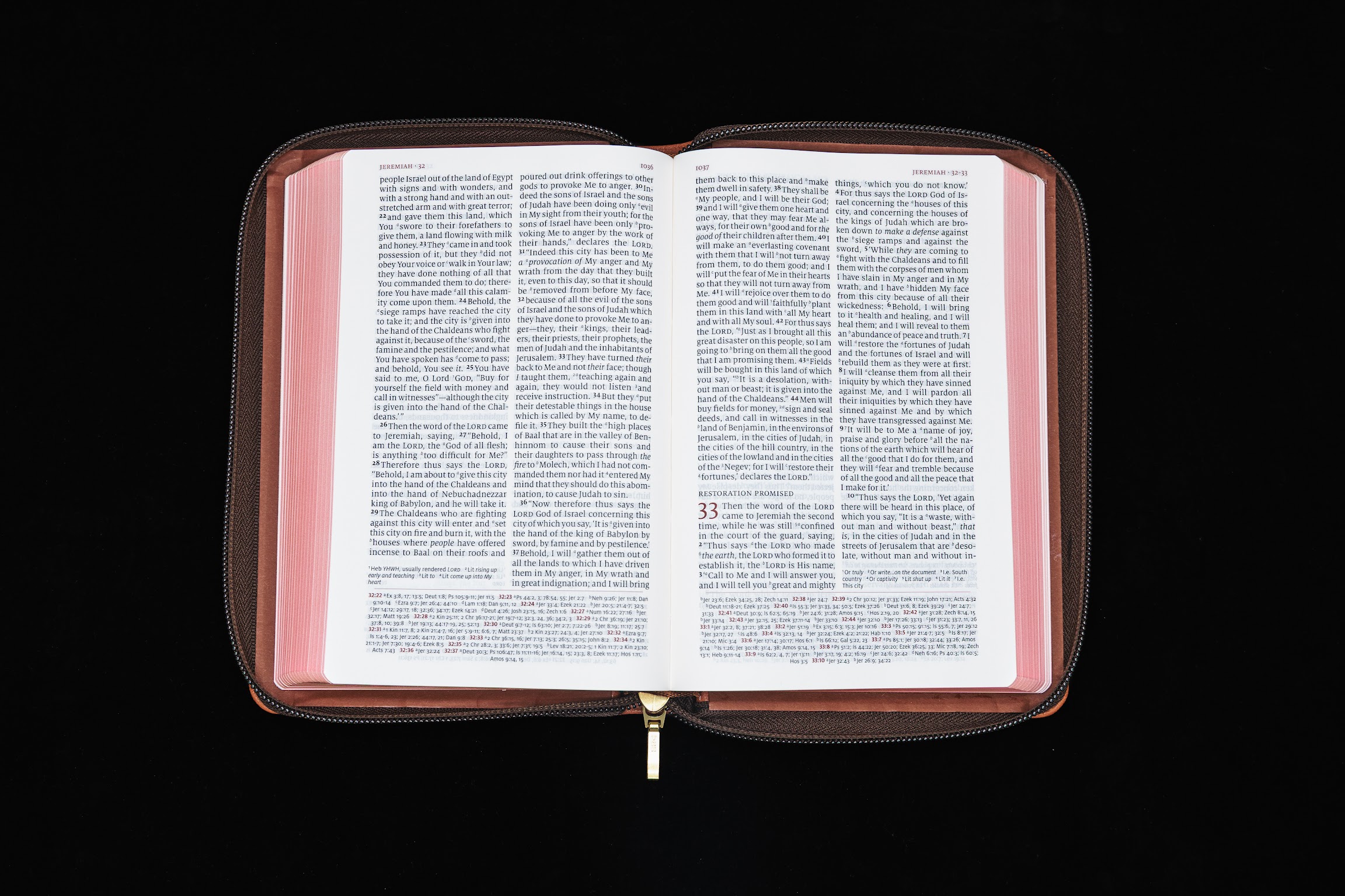Schuyler Personal Size Quentel NASB, British Tan Goatskin Bible, Zipper Edition - Image 3