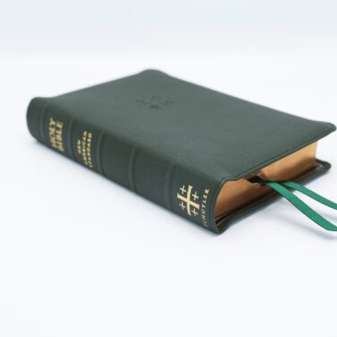 Schuyler Personal Size Quentel NASB, Dark Green Goatskin Bible