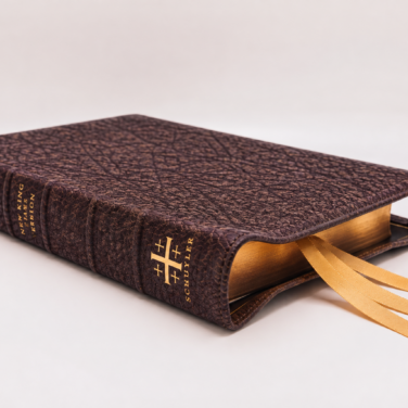 Schuyler Stridon NKJV, Full Yapp Walnut Calfskin Bible