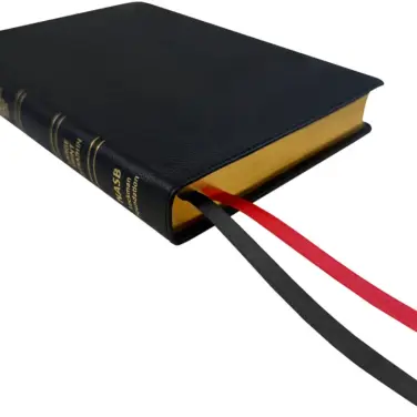 Lockman NASB 1995 Large Print Ultrathin Reference Bible, Black Genuine Cowhide Leather