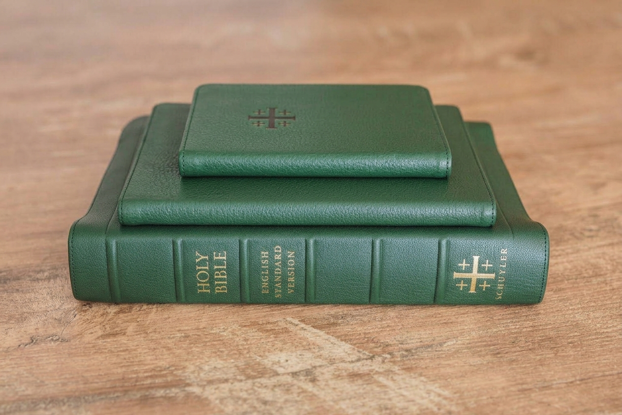 Schuyler Pocket Journal Dark Green Goatskin