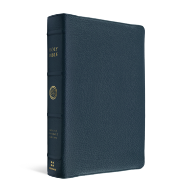 Crossway ESV Heirloom Bible, Scriptura Sacra: Personal Size Reference Edition, Full Yapp Meridian Blue Calfskin
